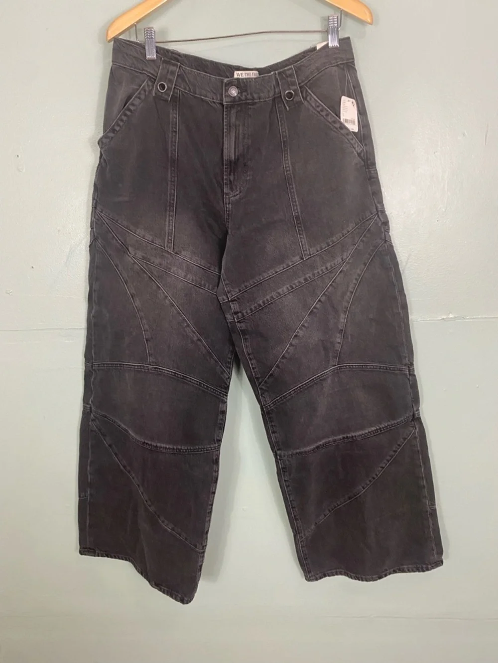 Free People Unknown Reasons Mid Rise‎ Boyfriend Moto Straight Jeans Size 31